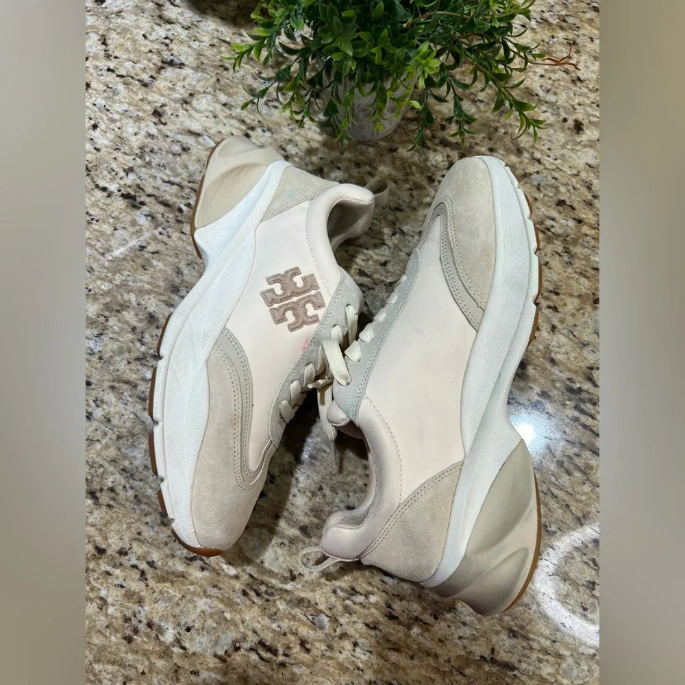 TORY BURCH Suede Good Luck Low Top Training Sneakers 10